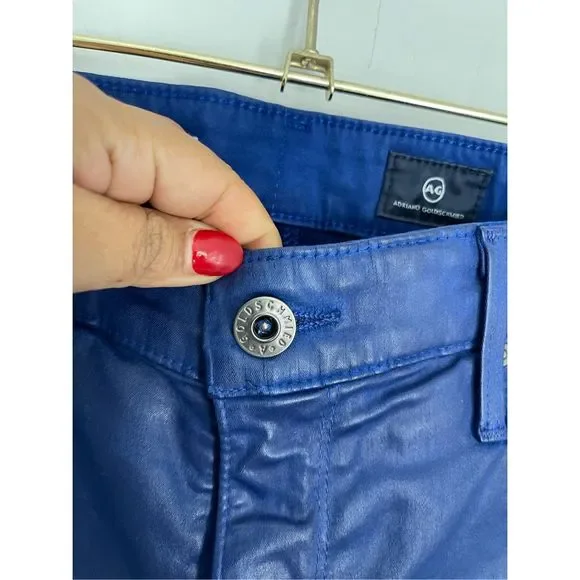 AG Adriano Goldschmied Womens Farrah Skinny Fit Coated Jeans Size 31